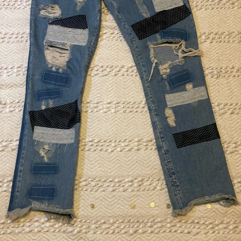 Boho Patchwork Jeans - Picture 6 of 16